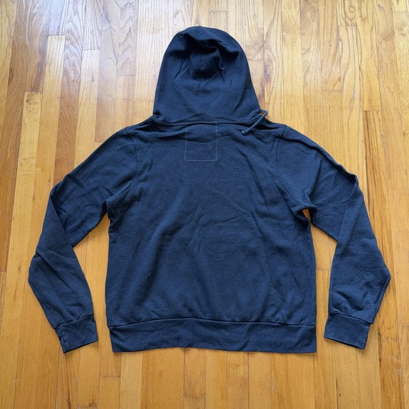 Aviator Nation Hoodie XL Navy Blue Funnel Neck Fleece Sweatshirt Zip Pocket - Picture 3 of 10